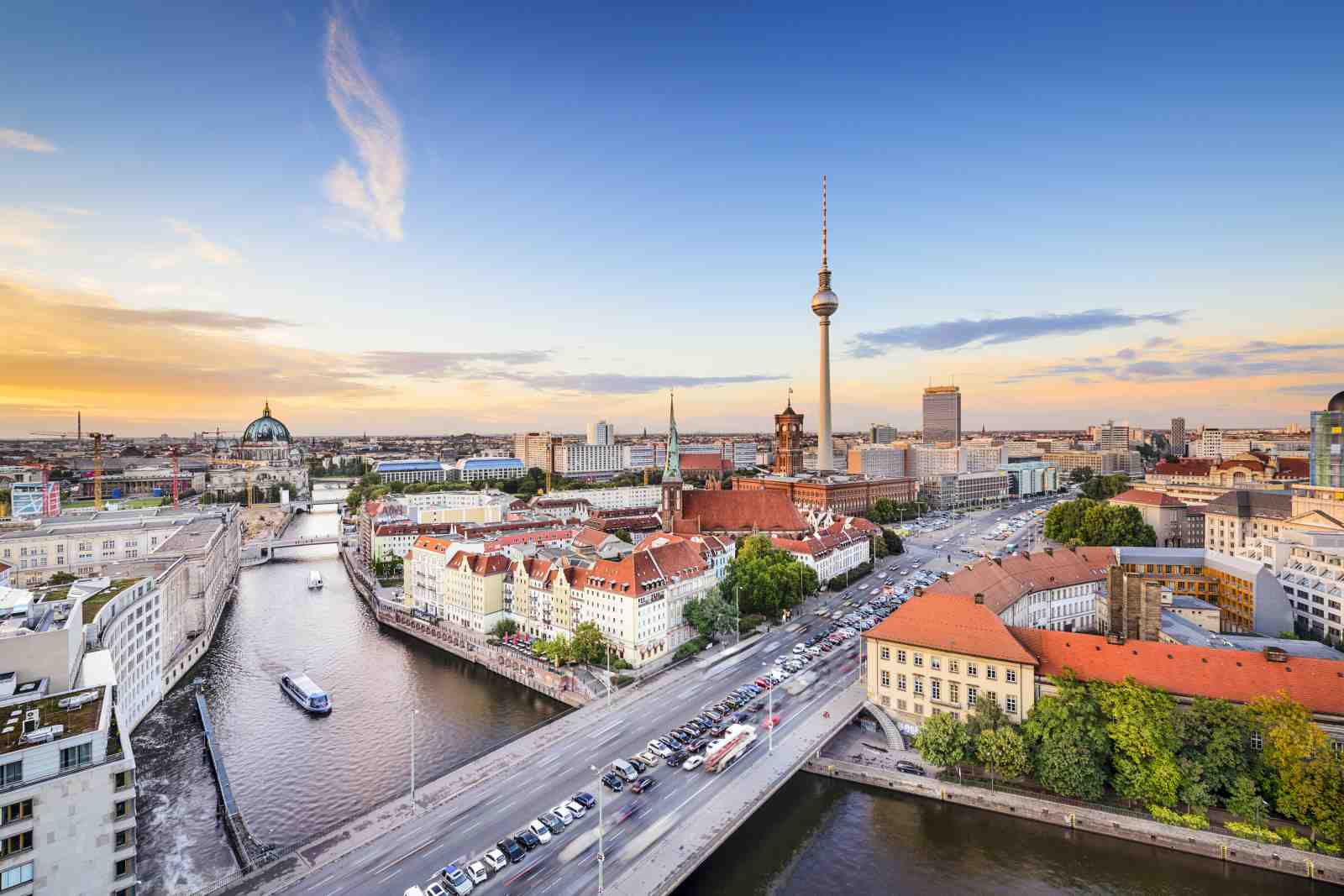 Berlin Skyline at Dusk Wall Art