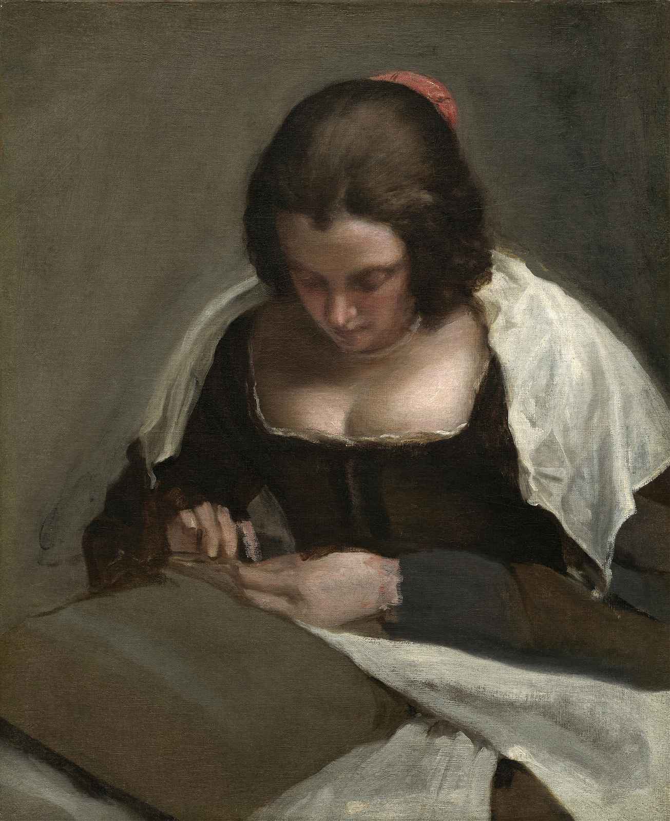 Elegant Woman Reading Vintage Wall Art