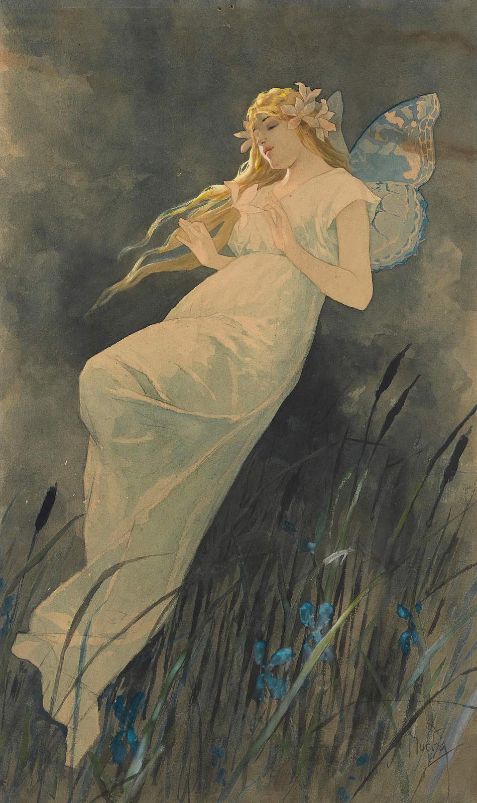 Enchanting Fairy Art Nouveau Wall Art