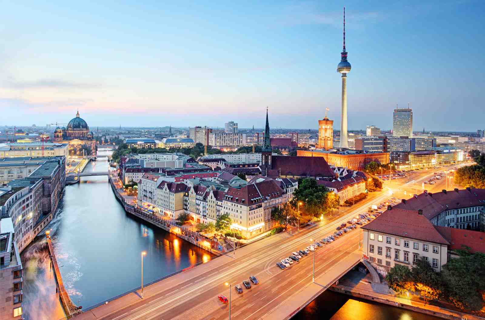 Iconic Berlin Skyline at Dusk Wall Art