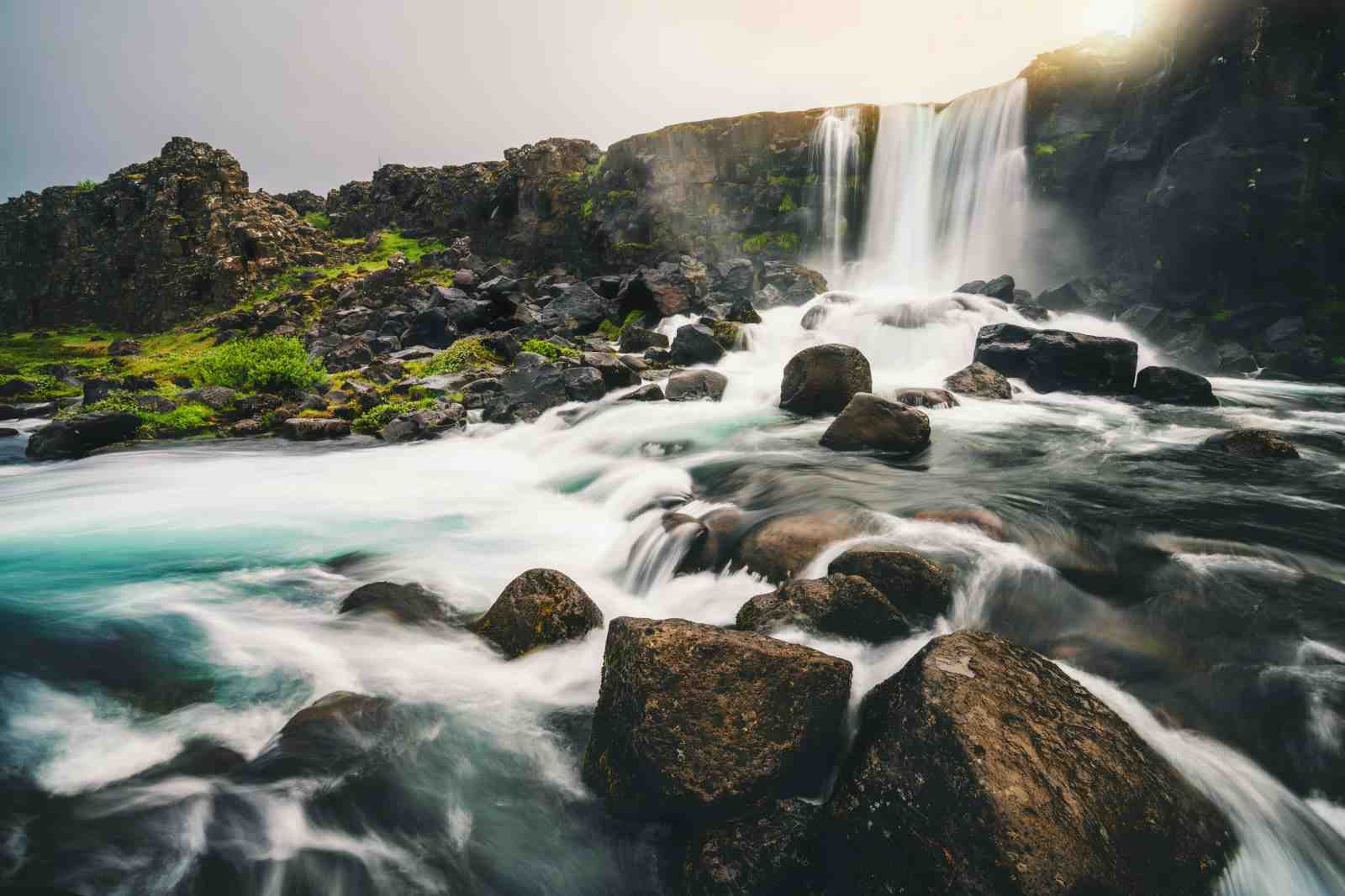 Majestic Waterfall Iceland Landscape Wall Art
