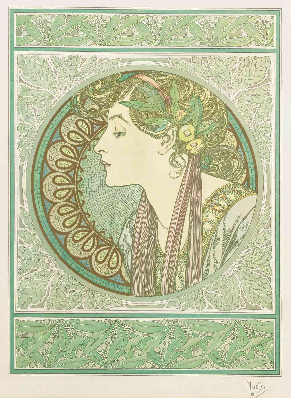 Art Nouveau Serenity Woman Wall Art
