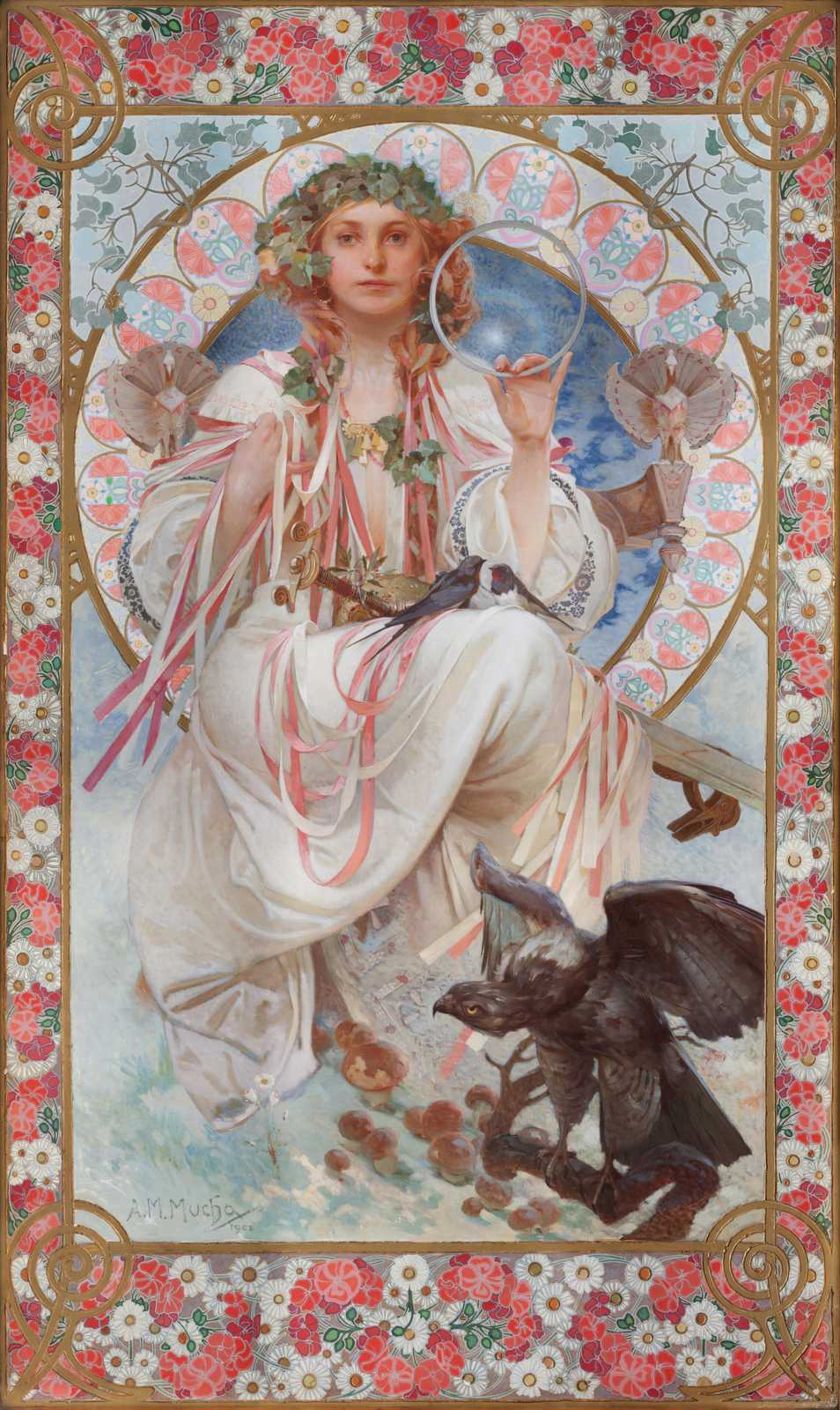 Mucha Allegory of Flight Wall Art