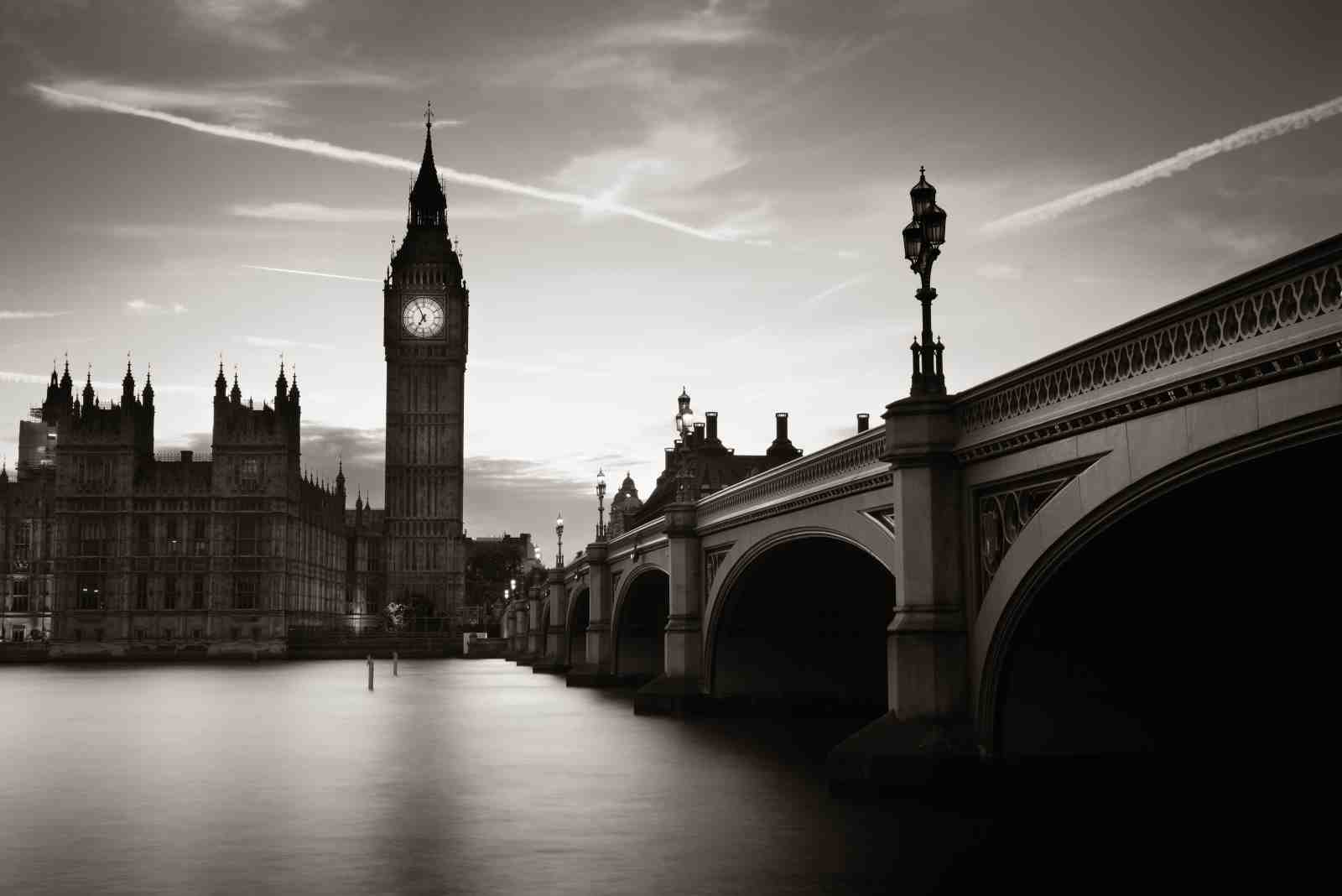 Vintage London Big Ben & Bridge Wall Art