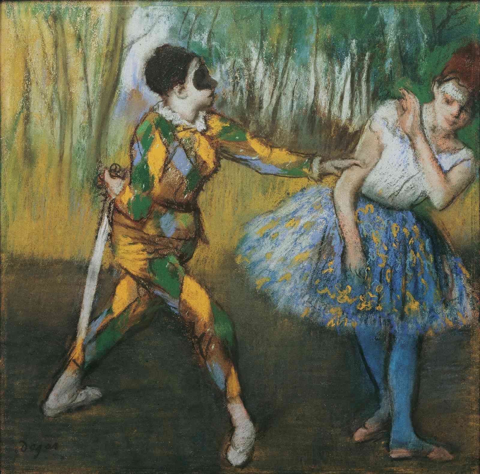 Harlequin & Dancer Pastel Wall Art