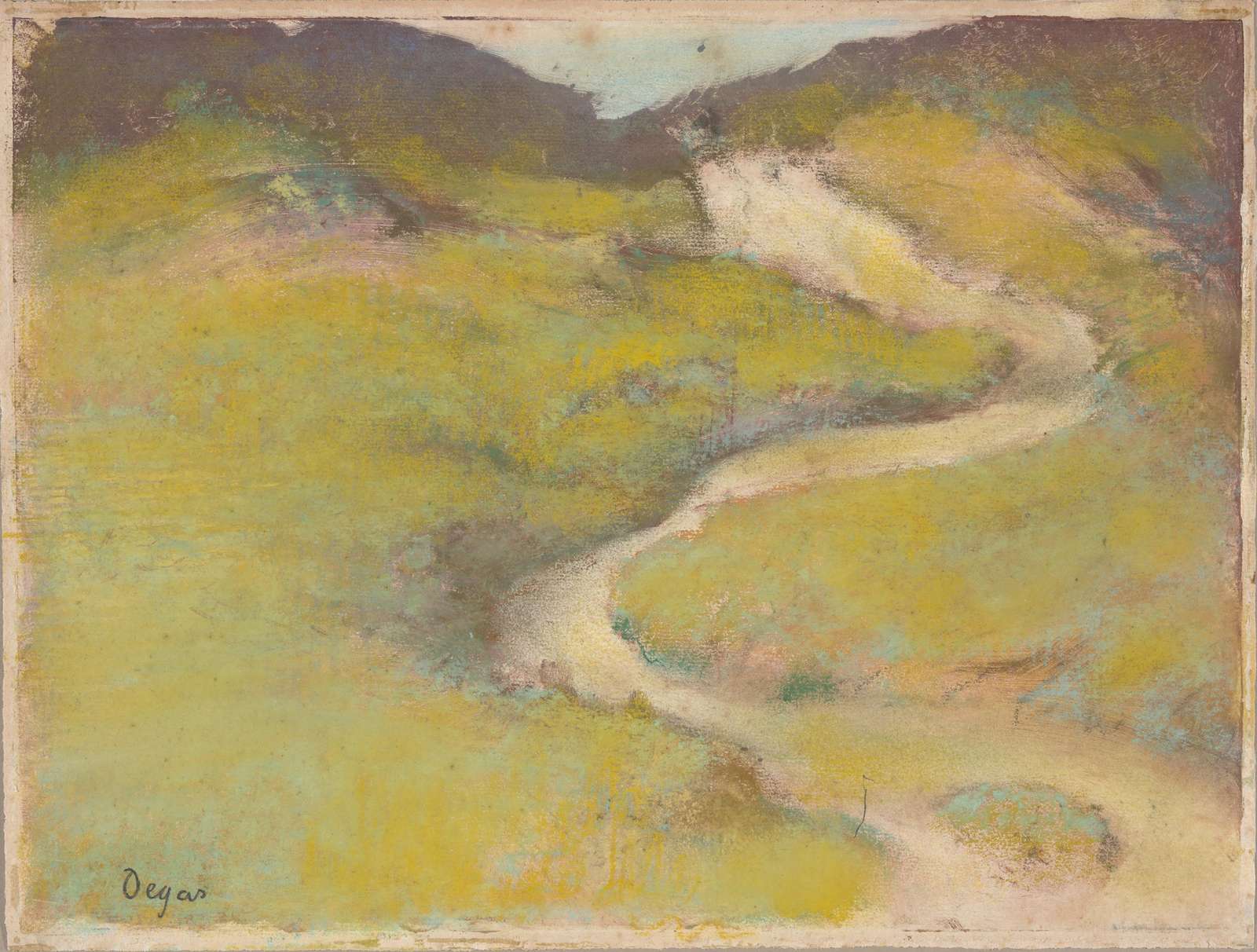 Serene Meadow Landscape Impressionist Wall Art