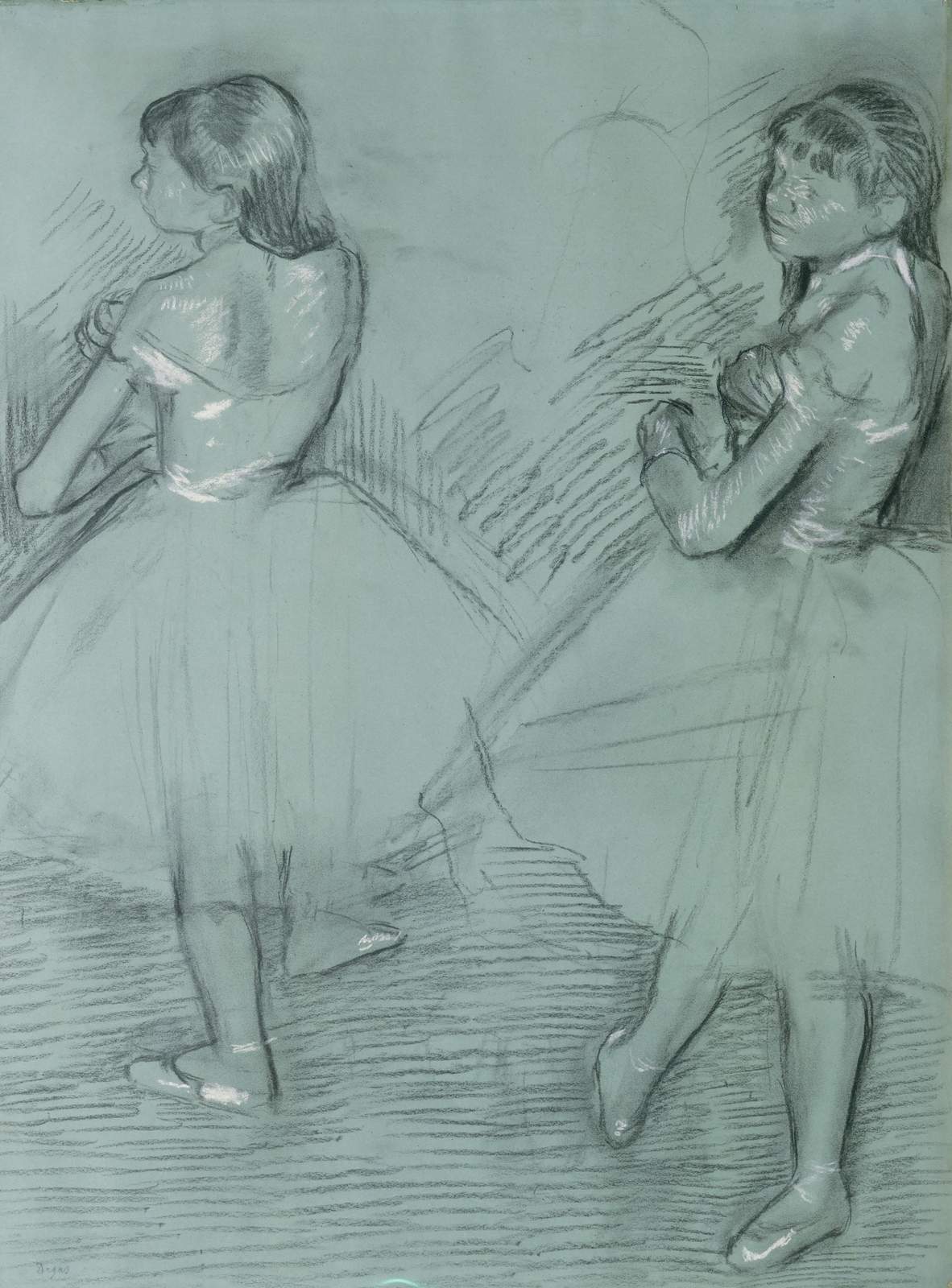 Dancers Sketch Impressionist Style Wall Art