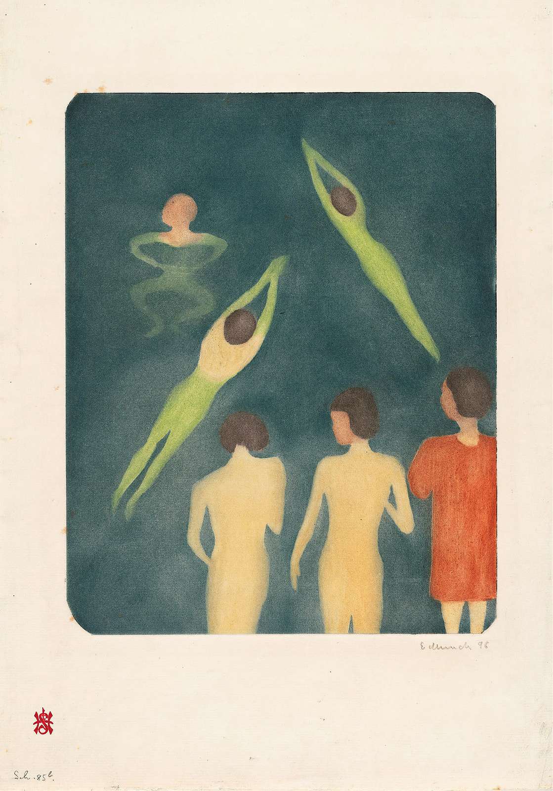 Art Nouveau Swimmers Wall Art