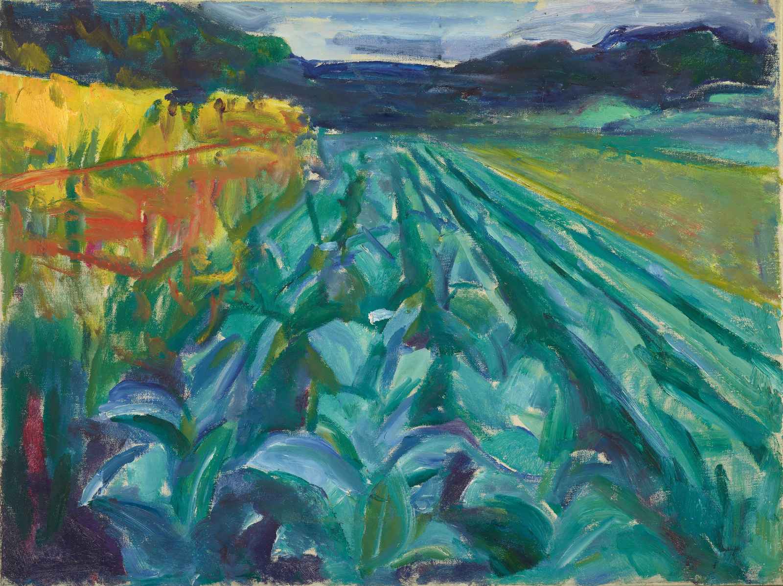 Vibrant Expressionist Field Wall Art