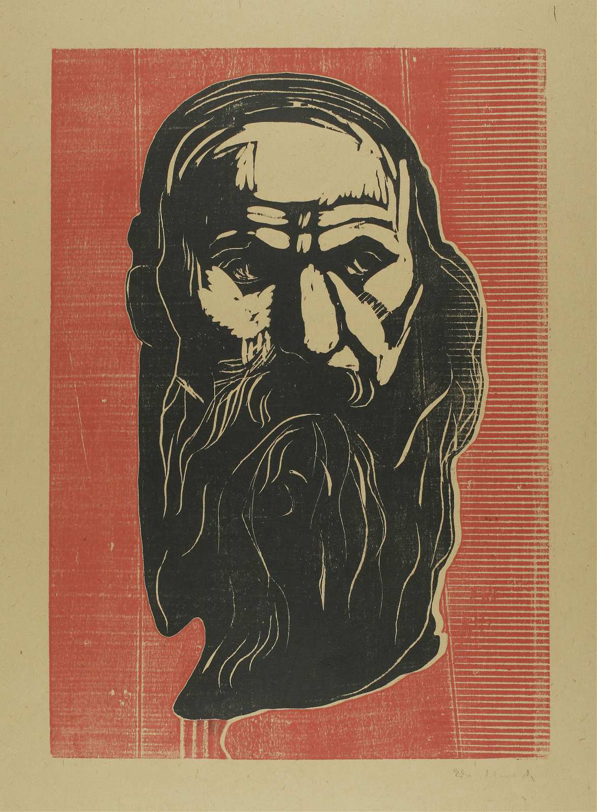 Striking Bearded Man Portrait Wall Art