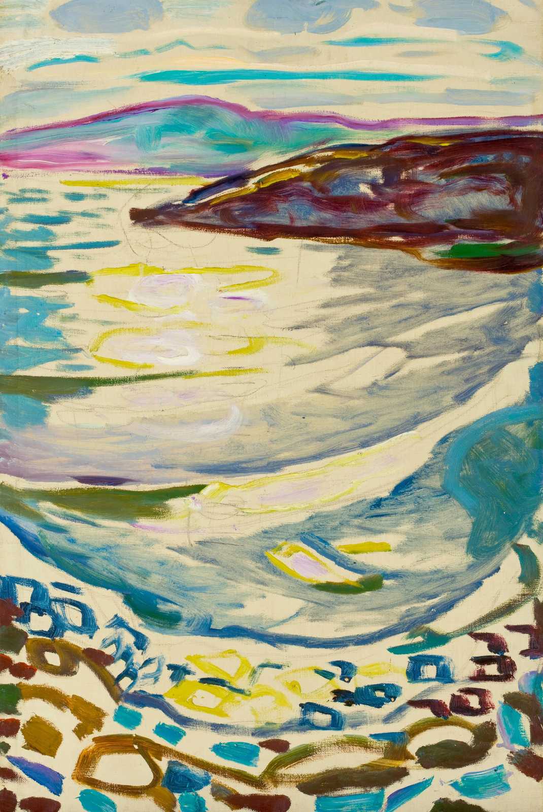 Vibrant Coastal Landscape Impressionist Wall Art