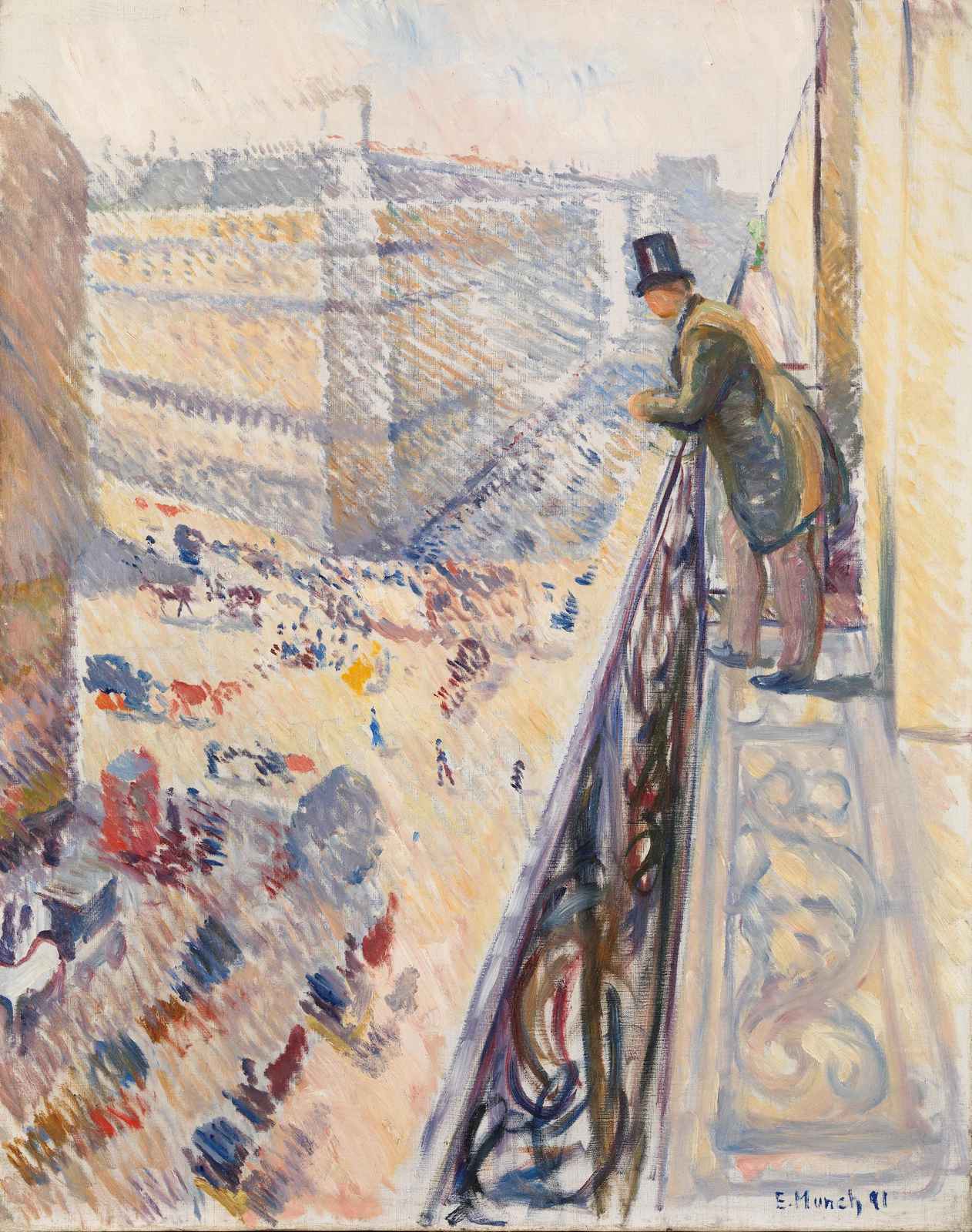 Balcony View Impressionist Art Wall Art