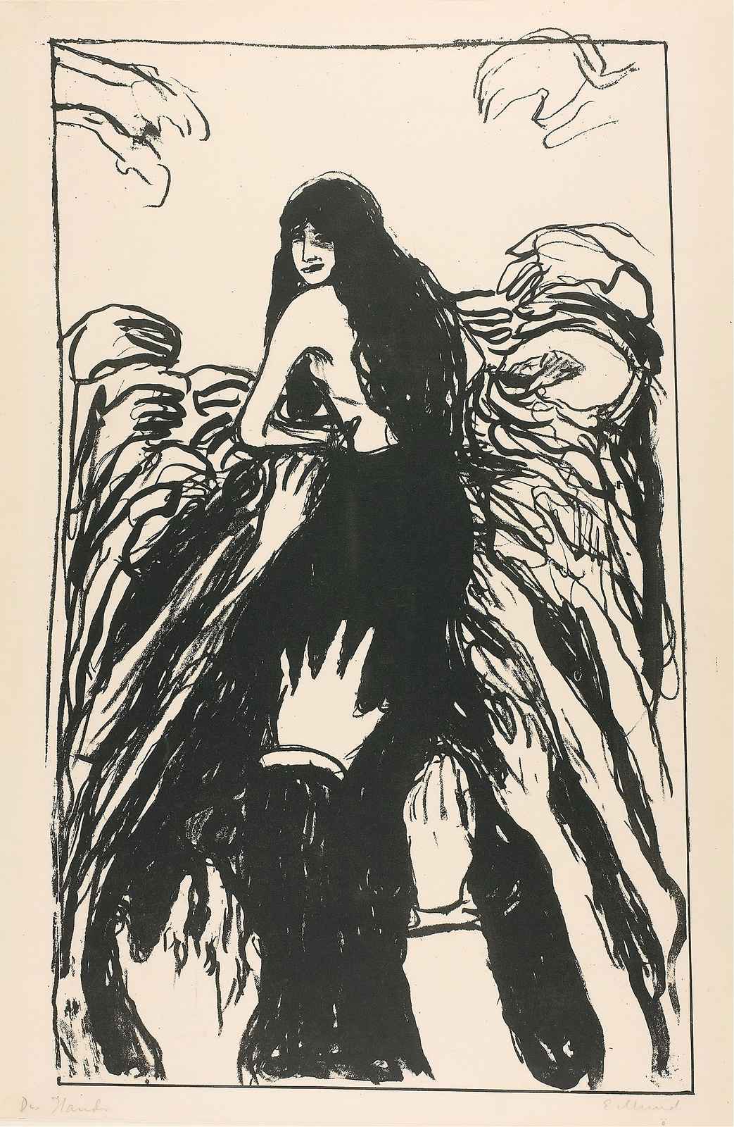 Melancholy Embrace Wall Art | Edvard Munch Art