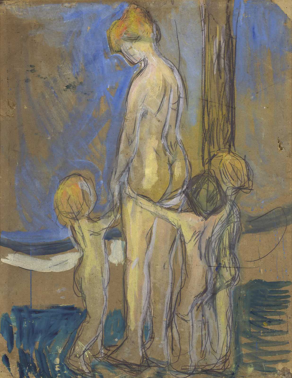 Impressionist Nude with Children Wall Art