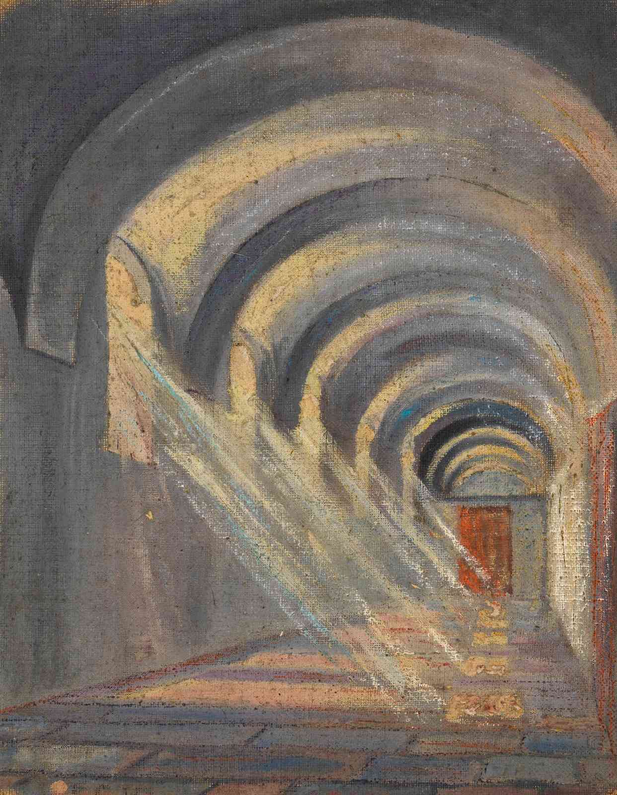 Mysterious Archway Light Abstract Wall Art