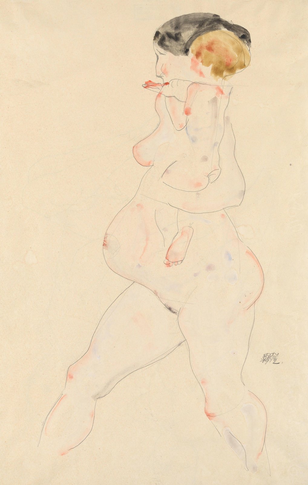 Mother and Child Figure Sketch Wall Art
