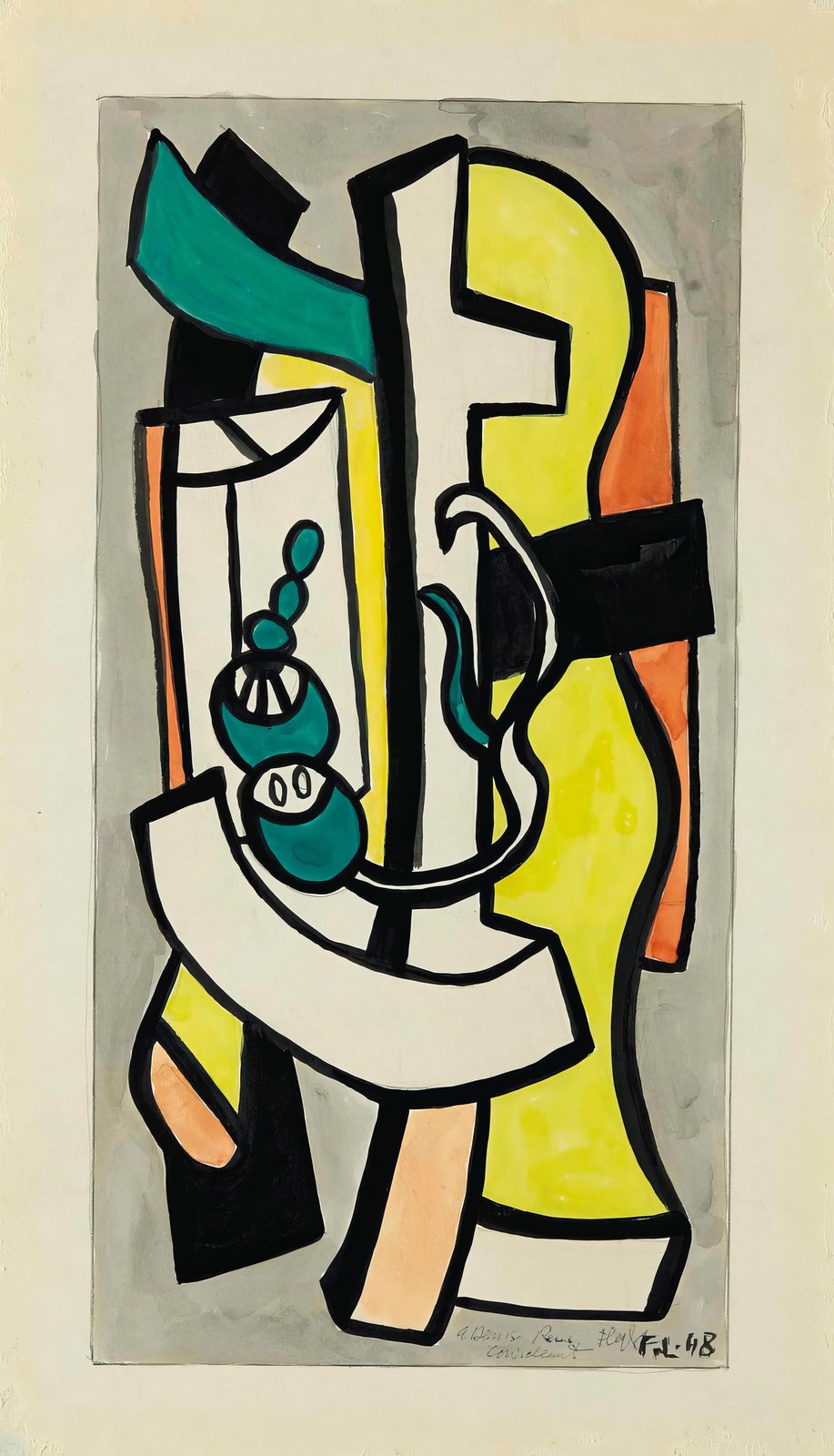 Modern Abstract Yellow Figure Wall Art