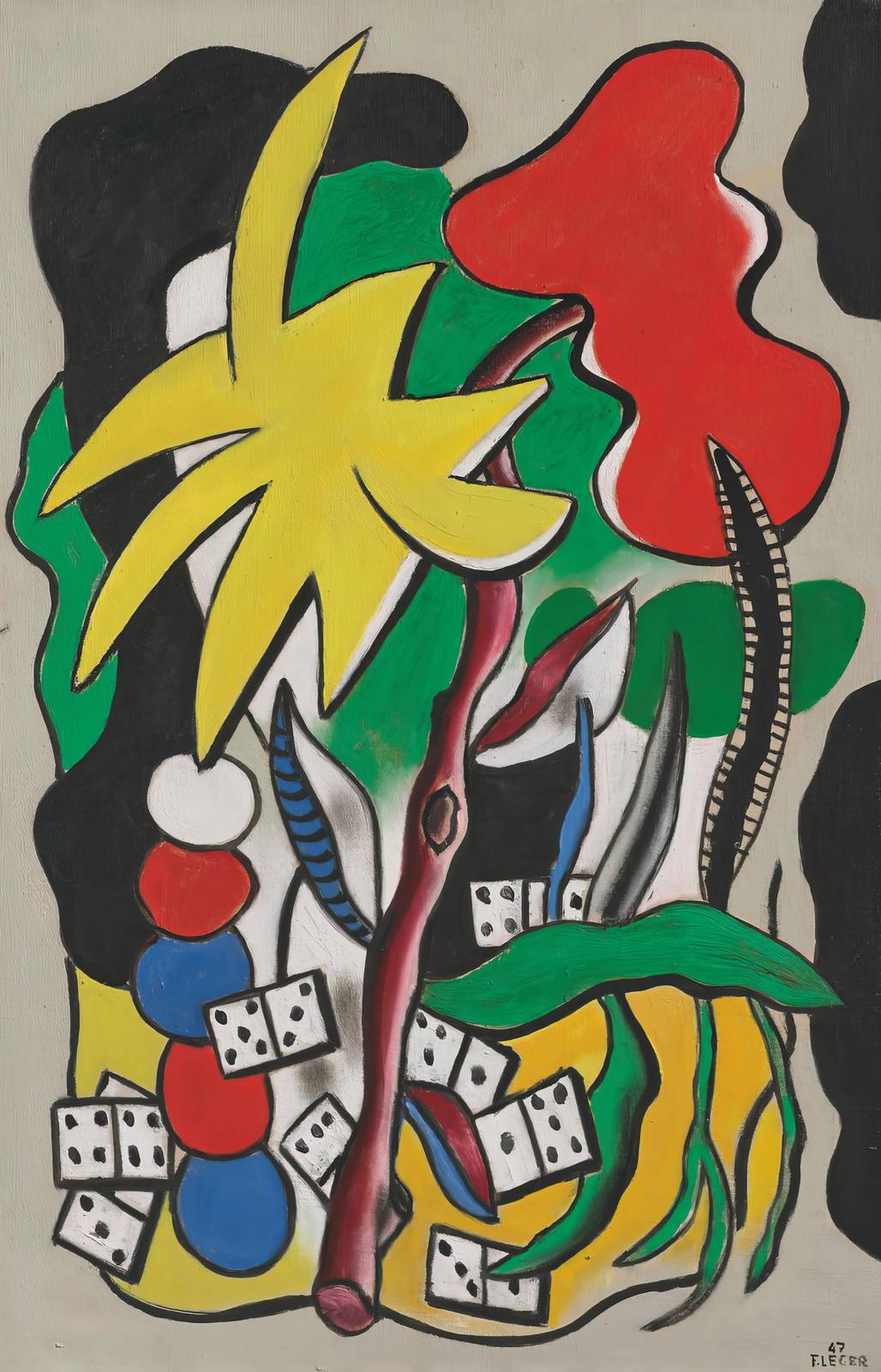Vibrant Abstract Domino Composition Wall Art