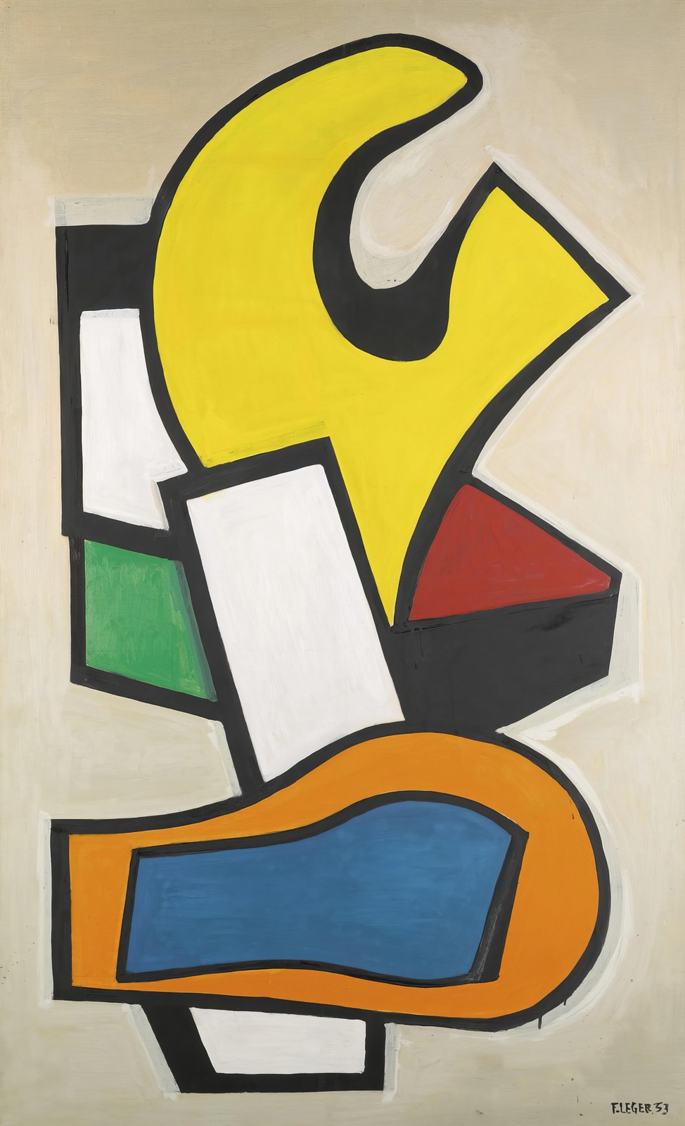 Bold Abstract Yellow Red Blue Wall Art
