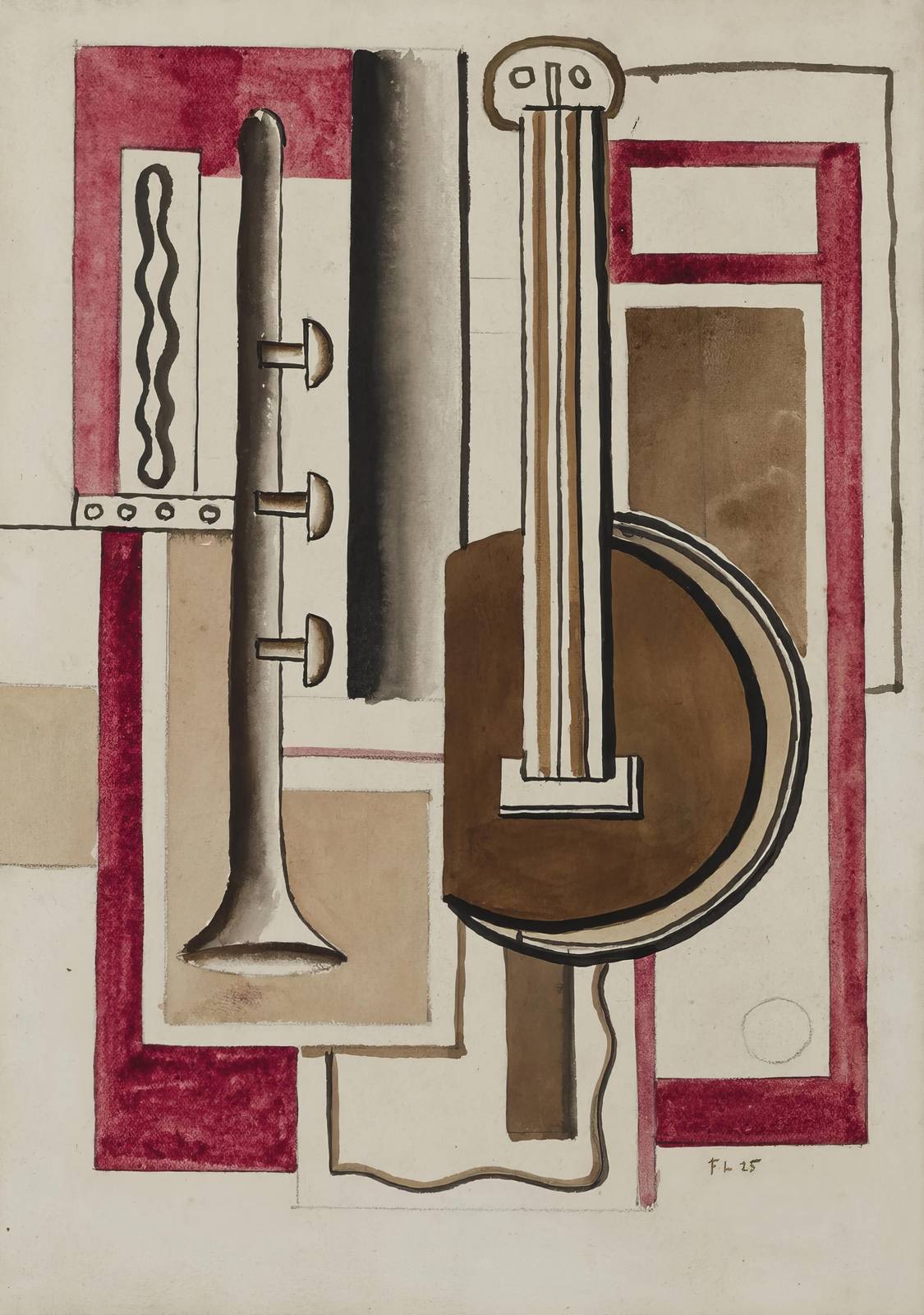 Abstract Musical Instruments Wall Art