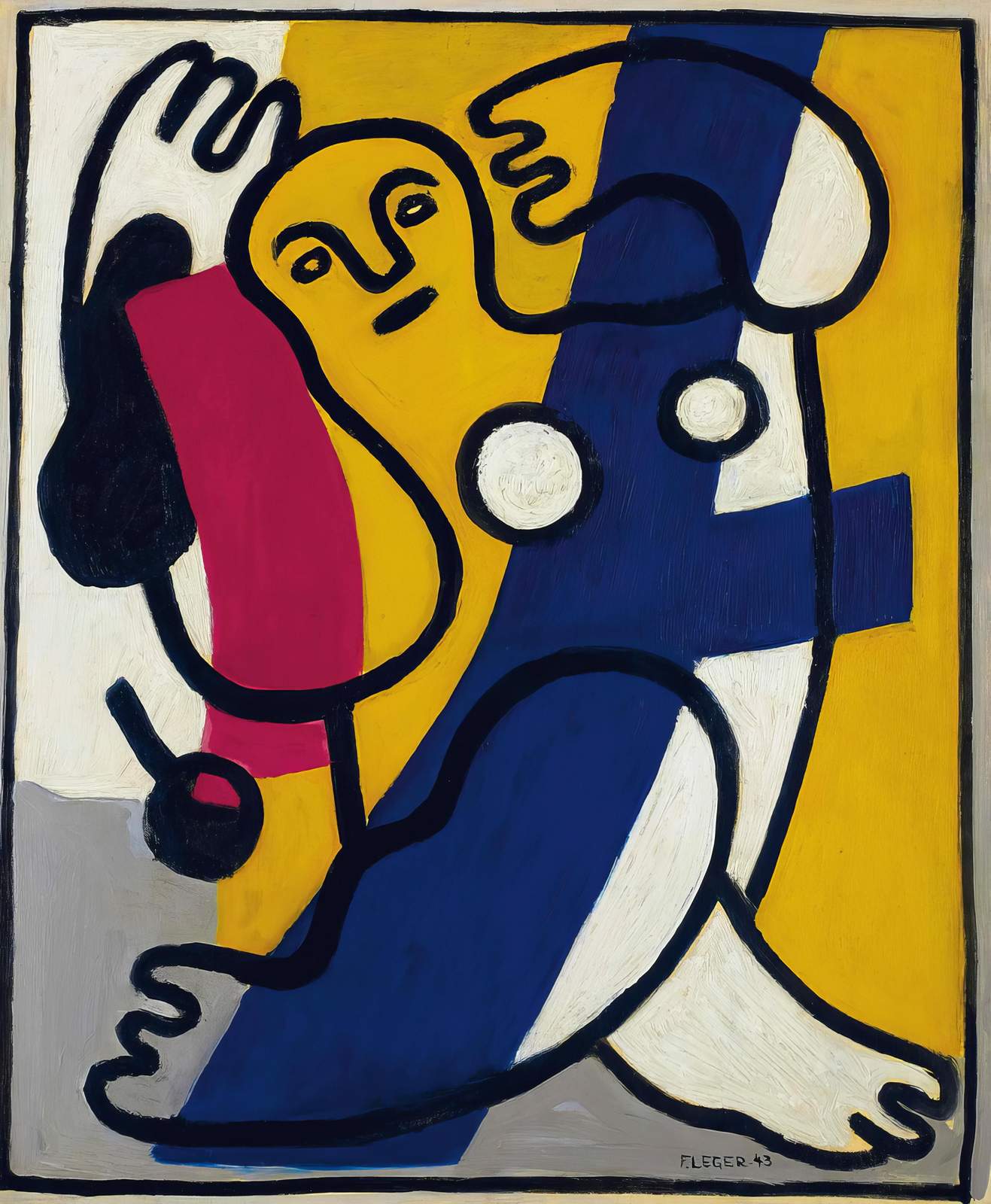 Abstract Figures Bold Color Wall Art