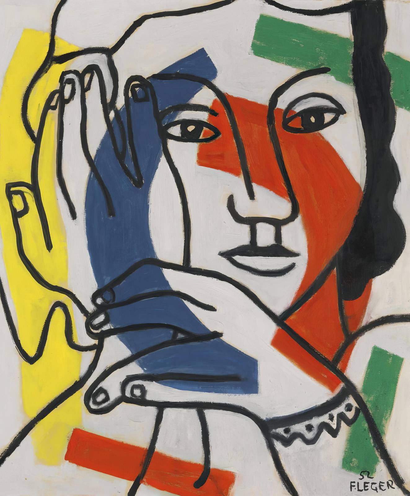 Abstract Face Bold Colors Portrait Wall Art