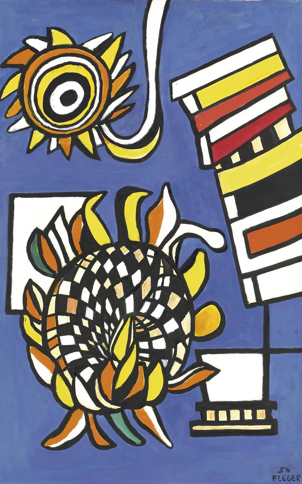 Vibrant Abstract Floral & Sun Wall Art