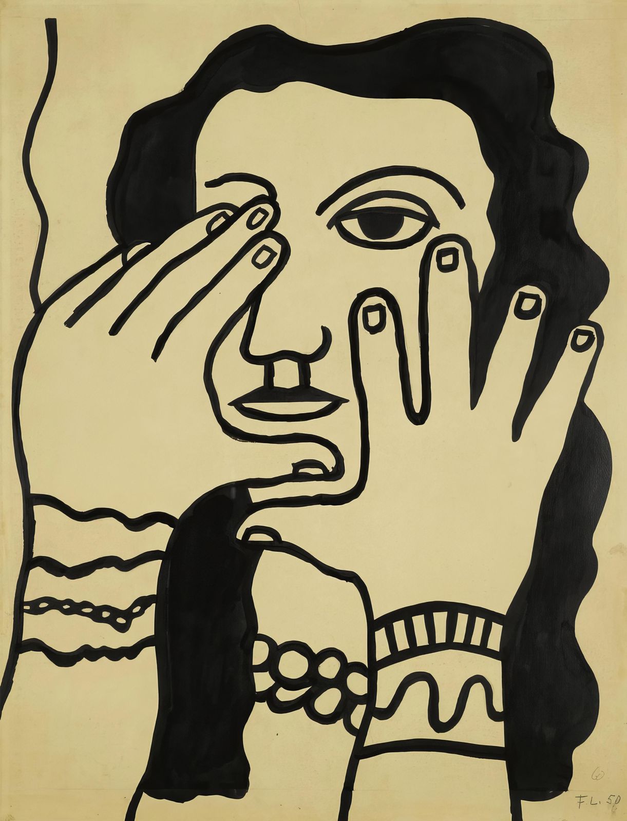 Modern Abstract Face Wall Art