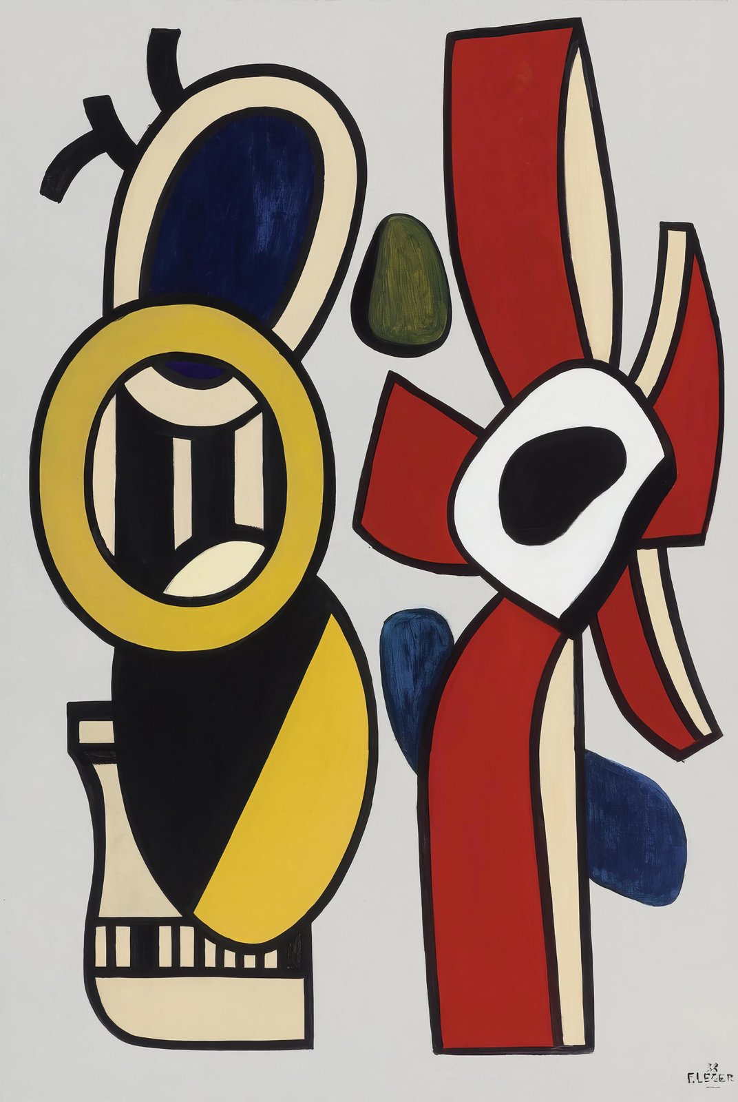 Abstract Geometric Red & Yellow Wall Art