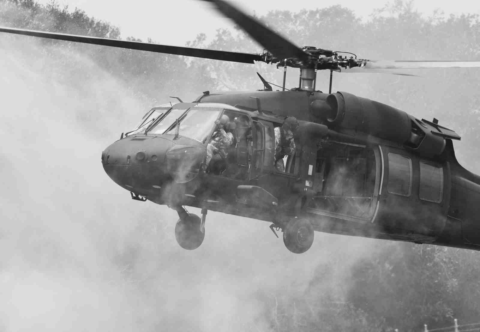 Elite Helicopter Mission BW Wall Art