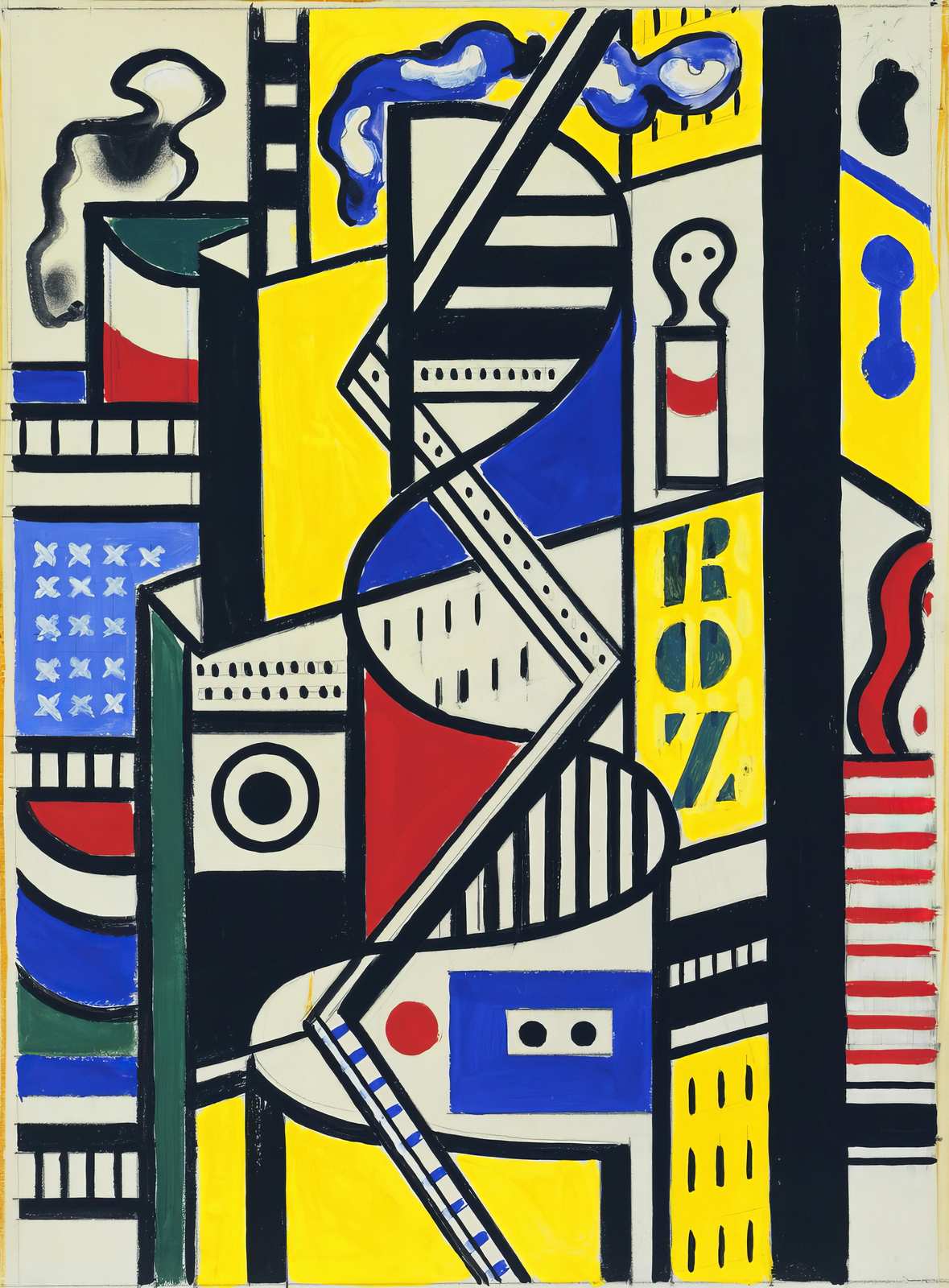 Vibrant Geometric Cityscape Wall Art