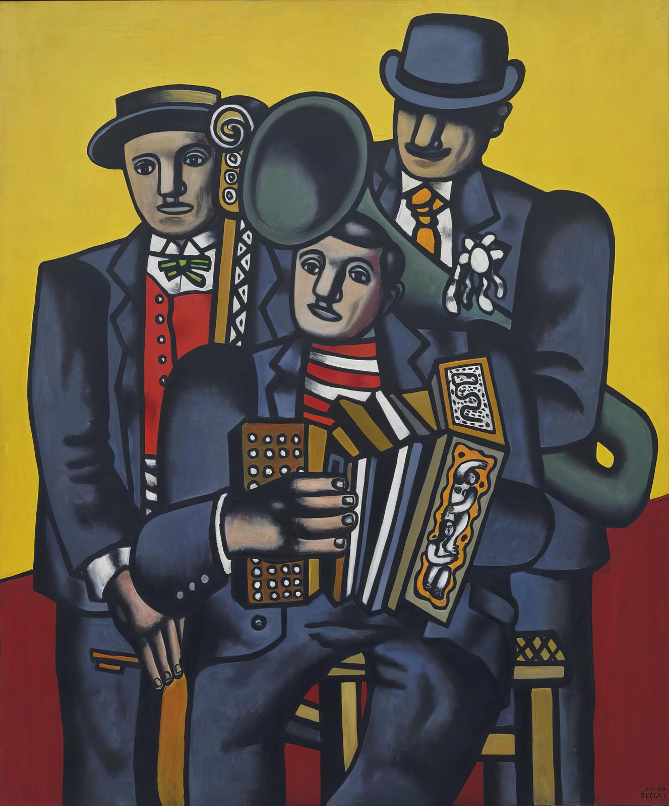 Retro Jazz Band Accordion Wall Art