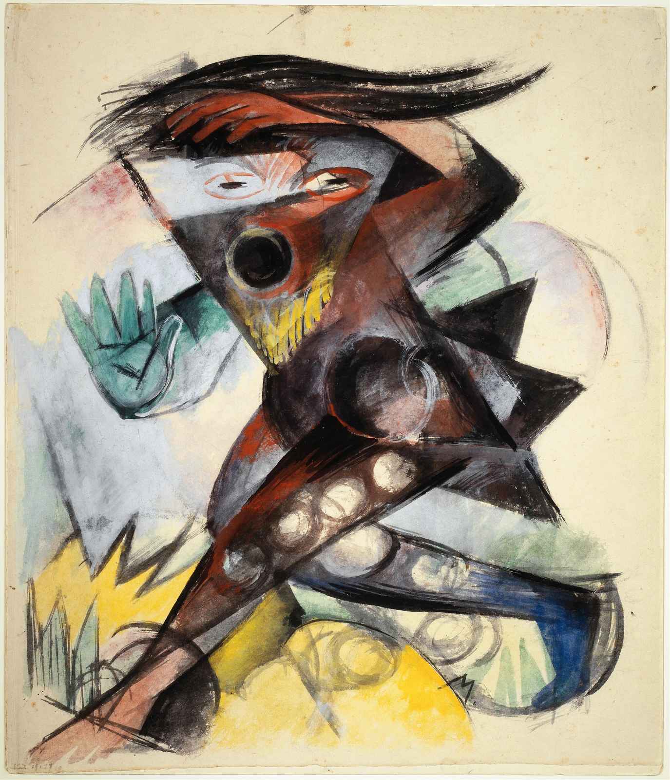 Dynamic Expressionist Figure Wall Art