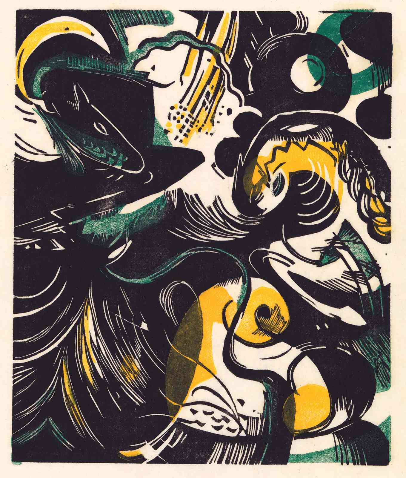 Abstract Horse & Moon Wall Art