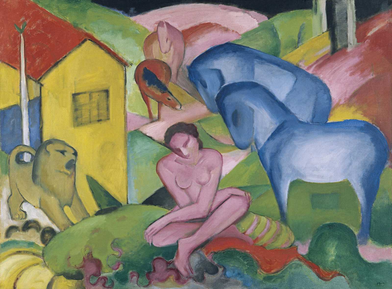 Franz Marc Blue Horses Landscape Wall Art