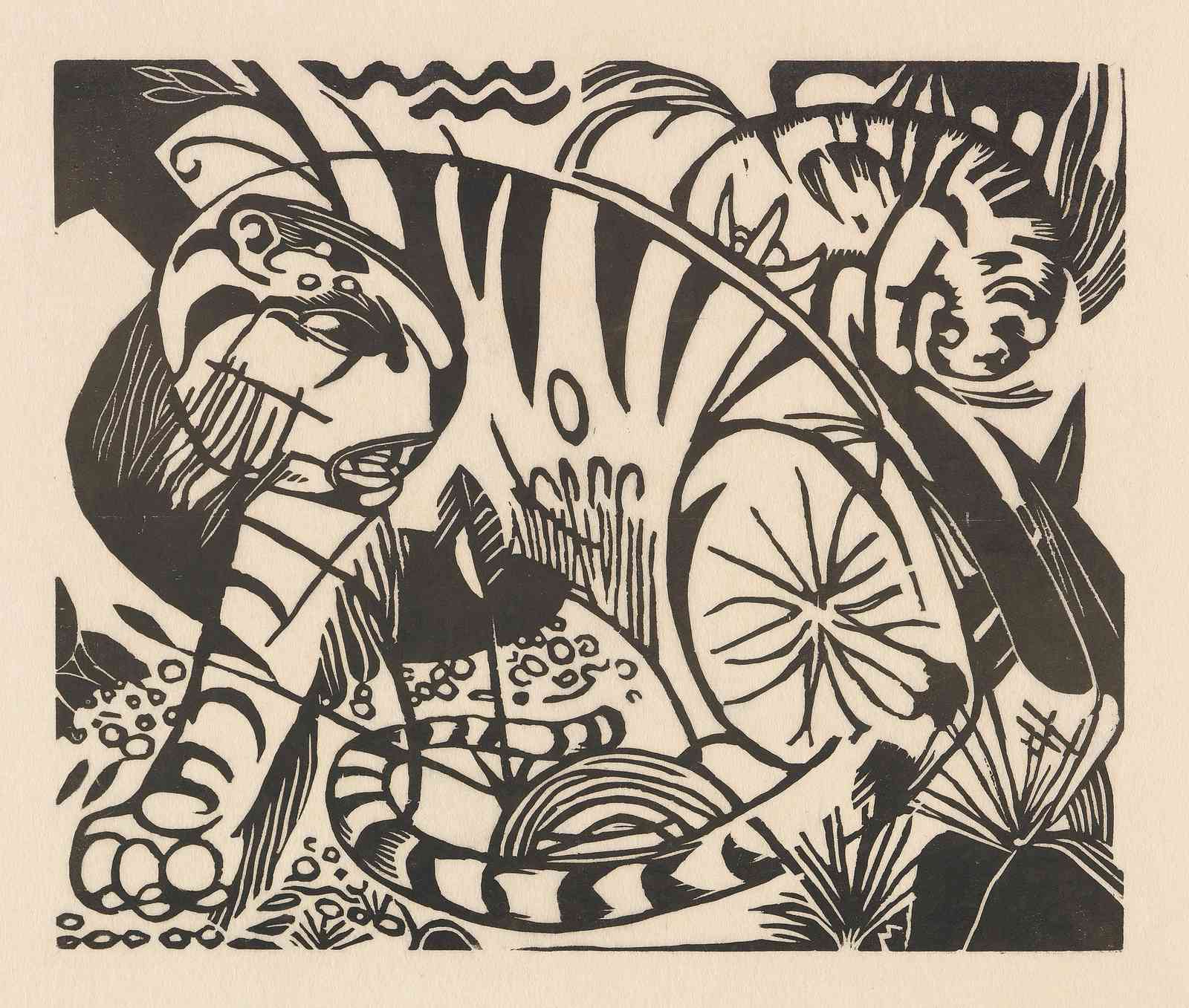 Bold Tiger in Jungle Wall Art - Wildlife Art