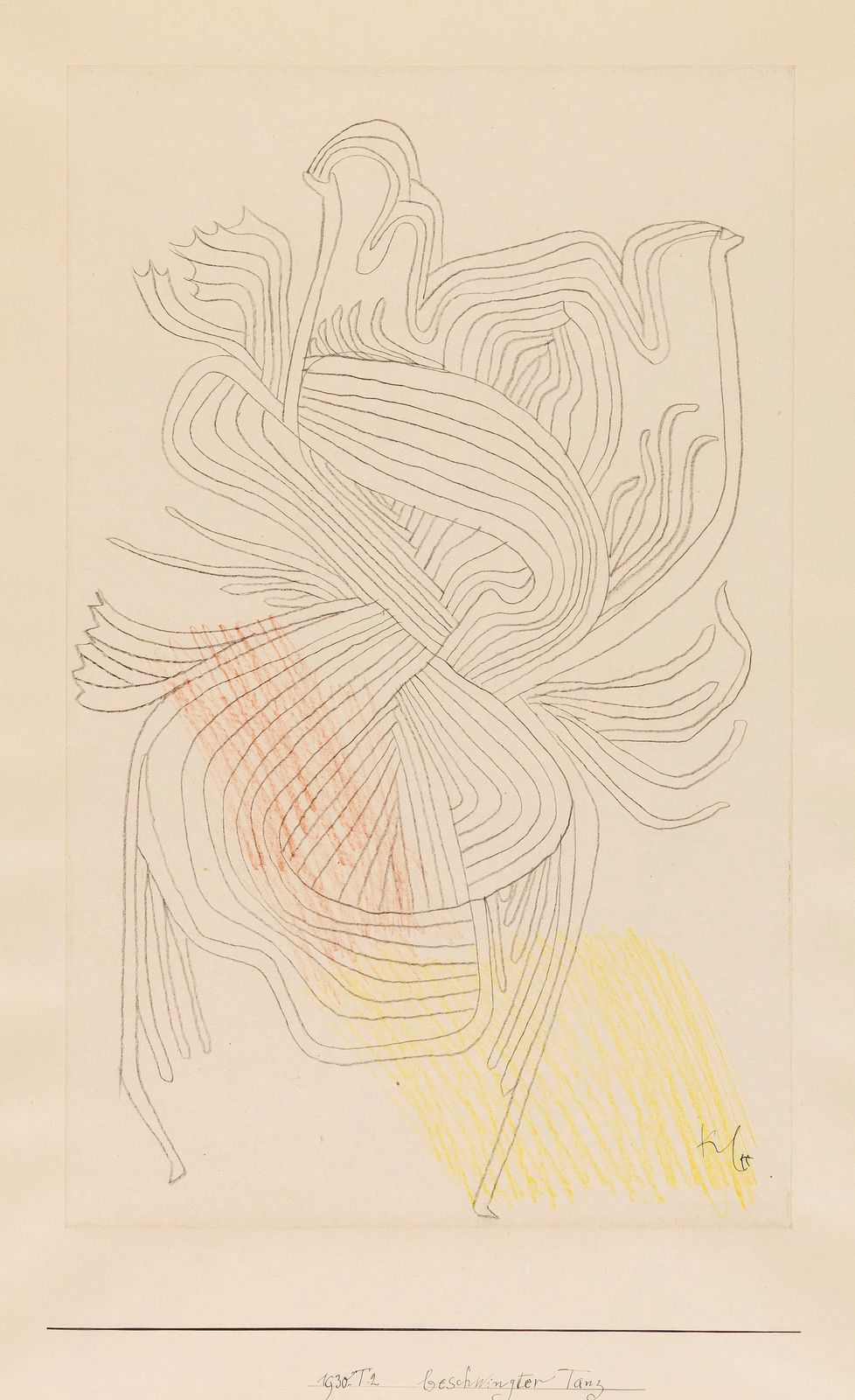 Abstract Dance Sketch "Geschwungener Tanz" Wall Art