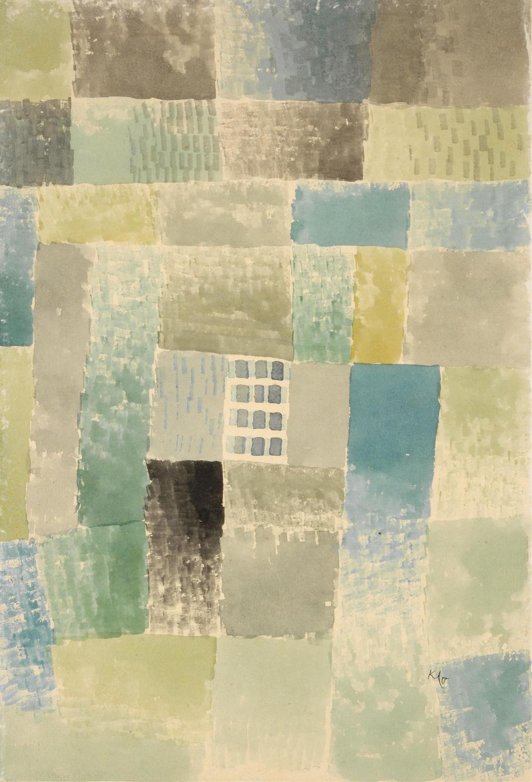 Abstract Watercolor Patchwork Wall Art