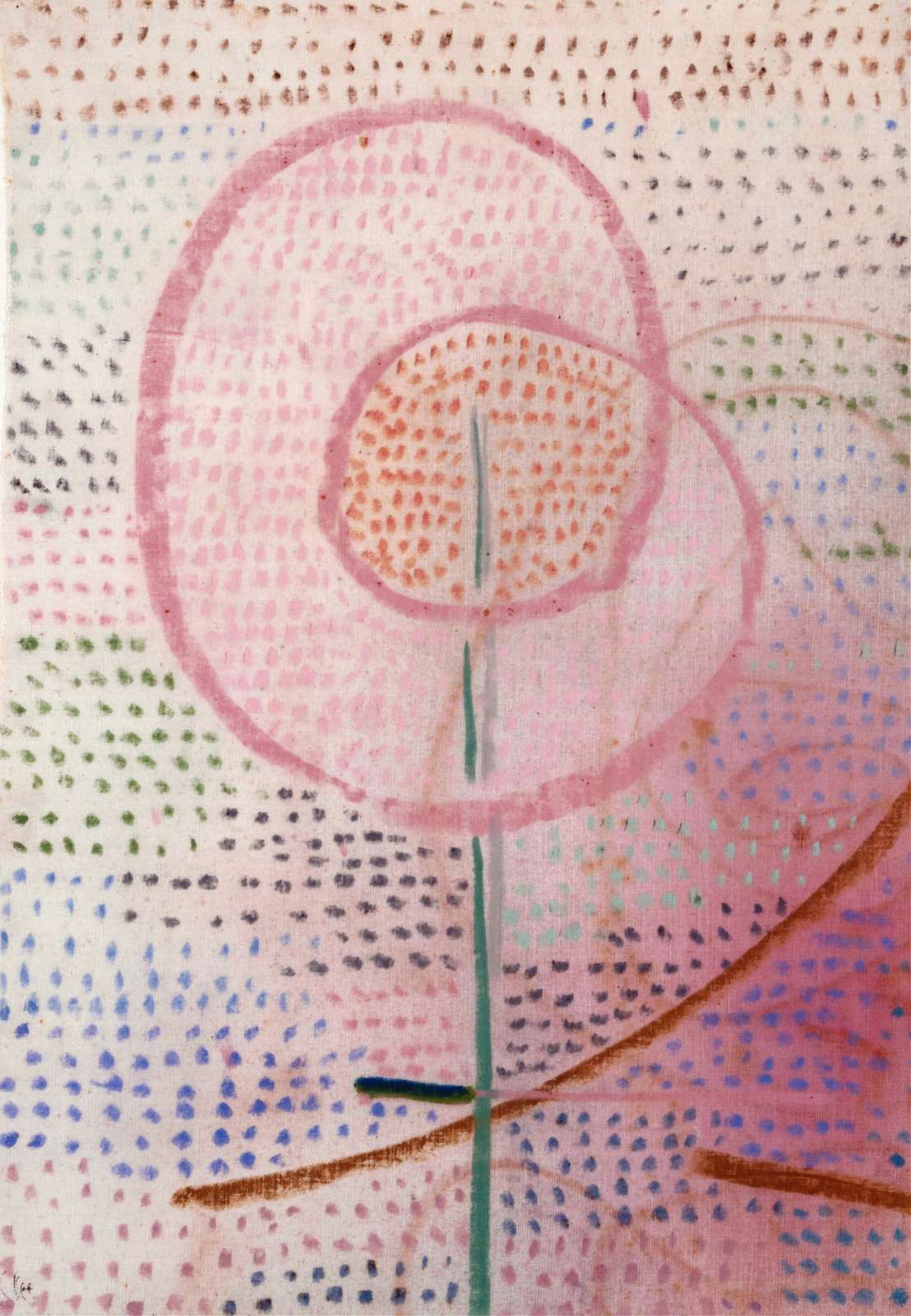 Whimsical Pink Abstract Bloom Wall Art