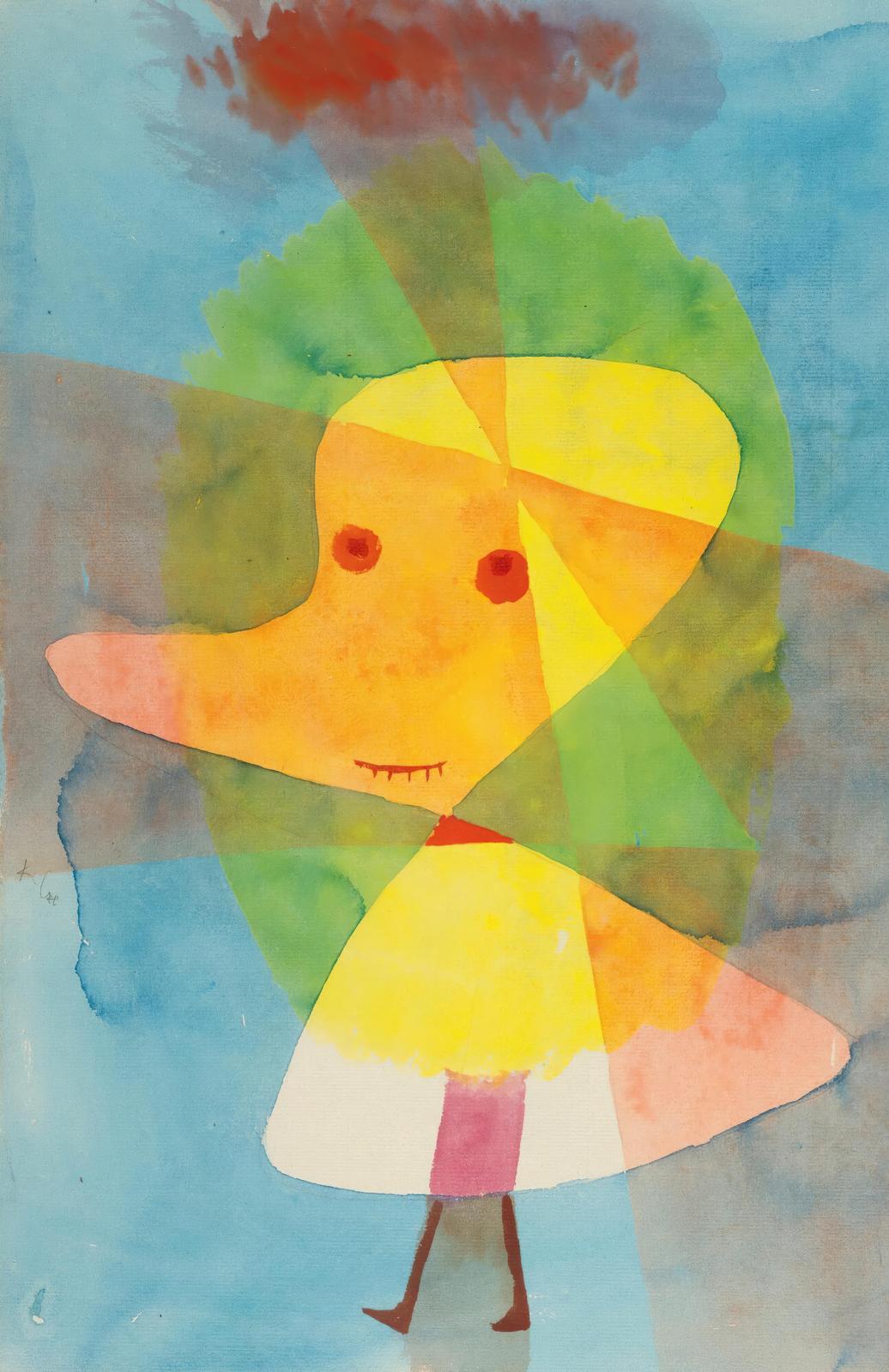 Whimsical Character Yellow Wall Art