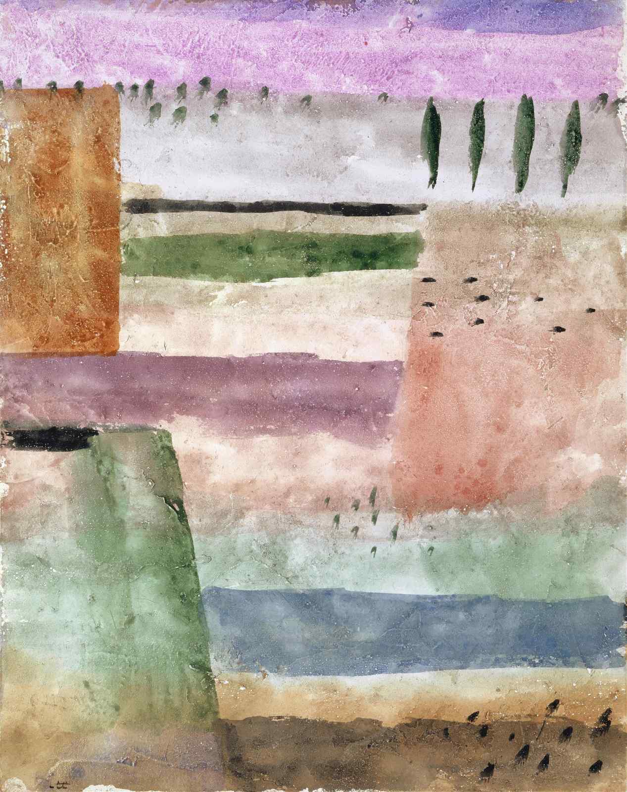 Abstract Landscape Watercolour Wall Art