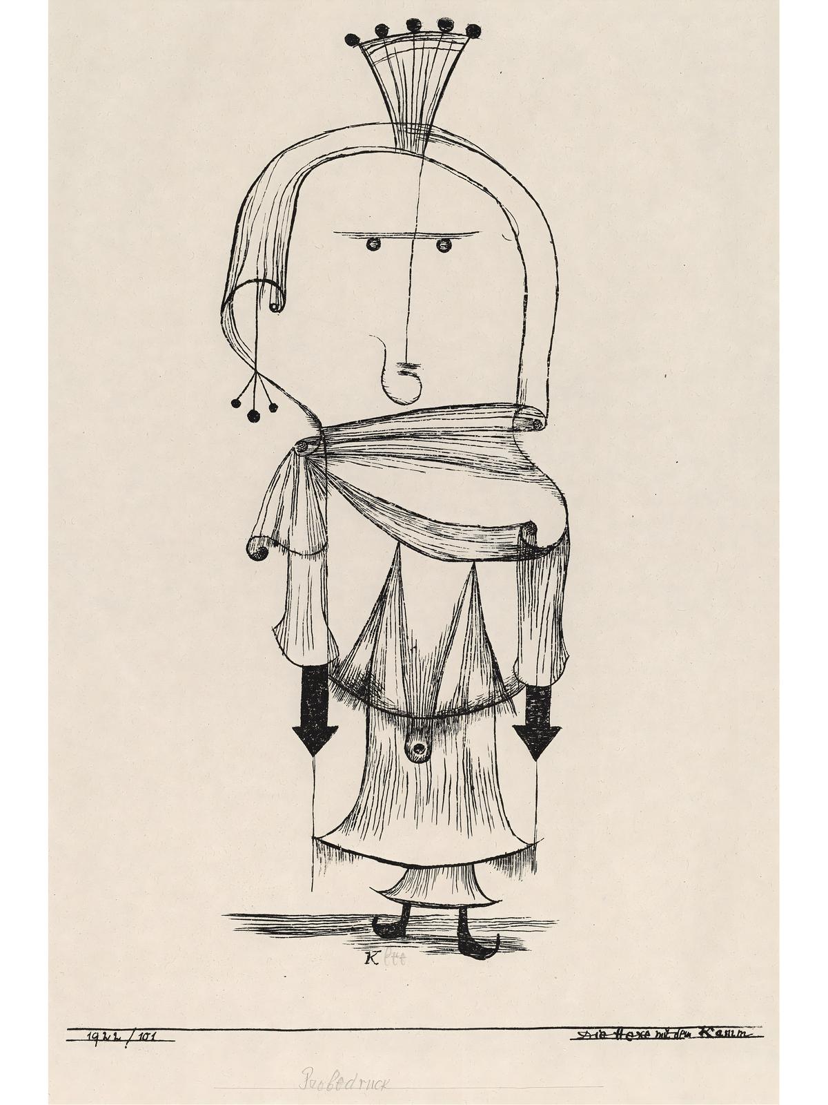 Abstract Figure Crowned Wall Art