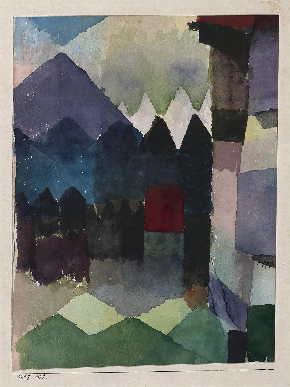 Paul Klee Mountain Landscape Wall Art
