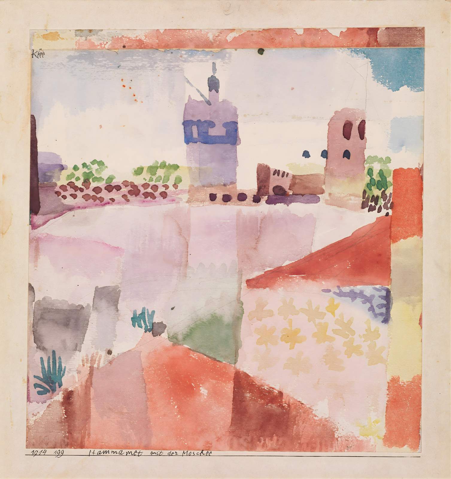Abstract Cityscape Watercolor Wall Art