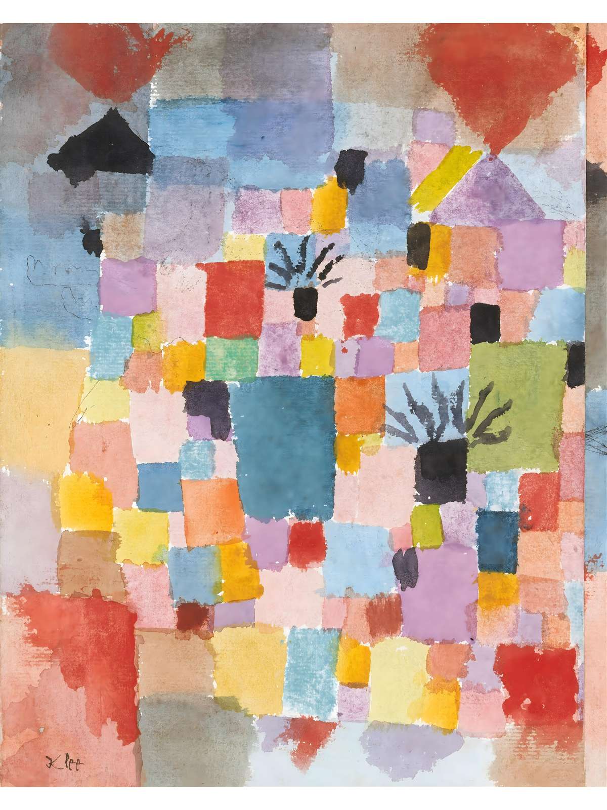 Vibrant Bauhaus Garden Wall Art