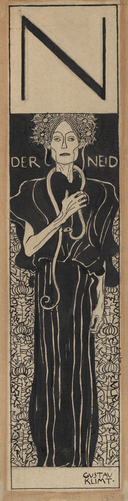Gustav Klimt "Der Neid" Art Nouveau Wall Art