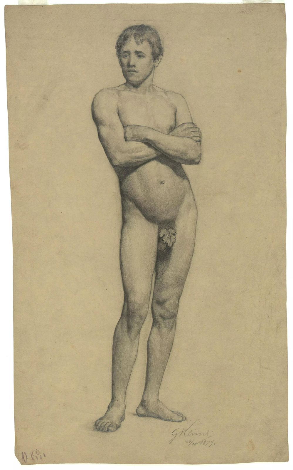 Classical Male Nude Study Graphite Art Wall Art