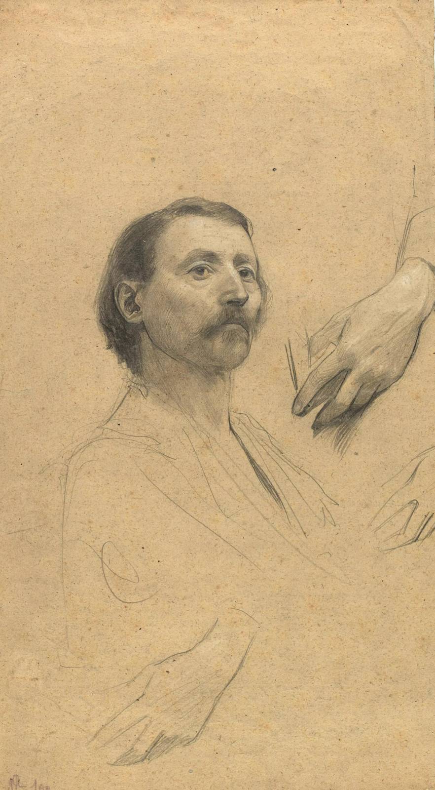 Vintage Man Portrait Sketch Wall Art