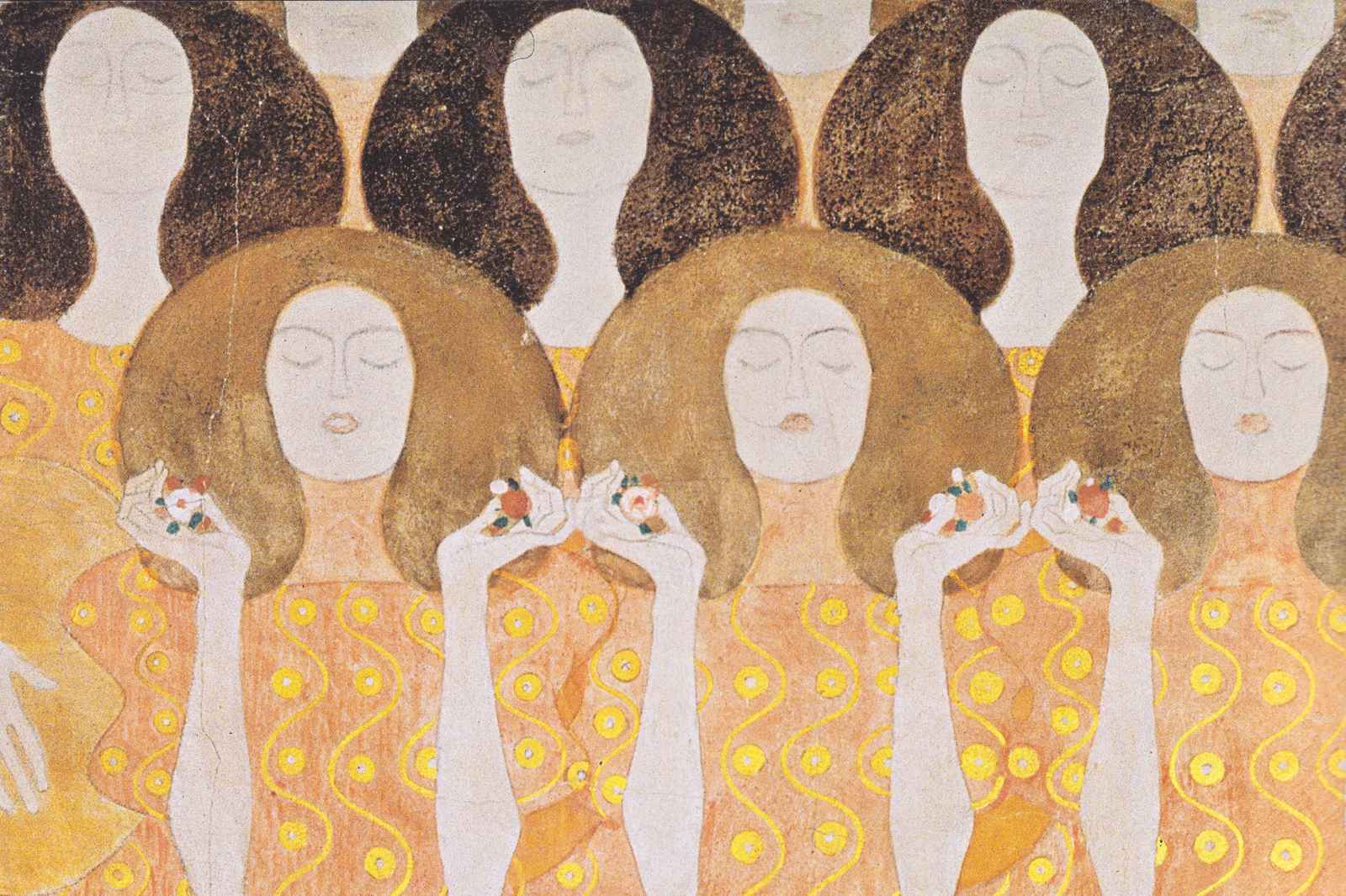 Art Nouveau Women Floral Dream Wall Art