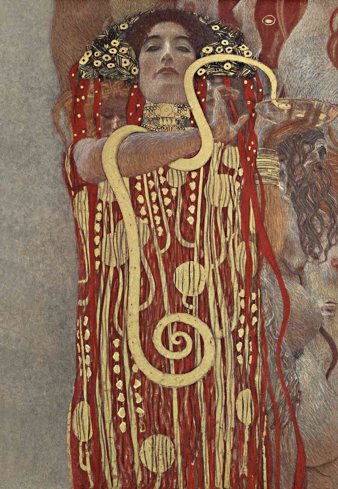 Golden Serpent Klimt Style Wall Art Wall Art